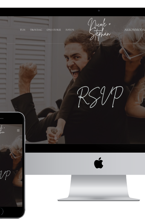 custom wedding website rsvp